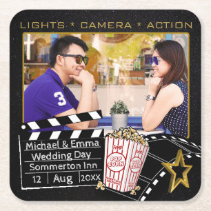Porta-copo De Papel Quadrado Quadro personalizado do Movie Star