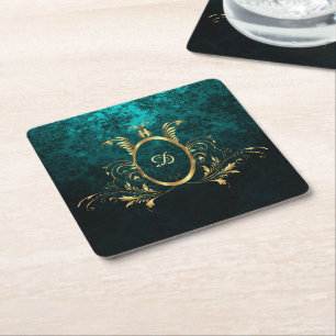 Porta-copo De Papel Quadrado Quadro personalizado luxo do ouro do damasco