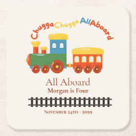 Porta-copo De Papel Quadrado Qualquer Idade Aniversário Colorida Chugga A Bordo