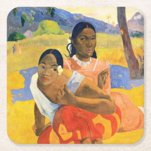 Porta-copo De Papel Quadrado Quando Você Irá se Casar? Paul Gauguin