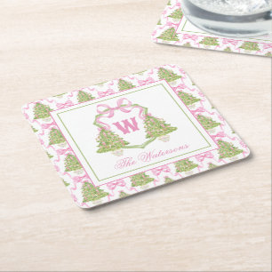 Porta-copo De Papel Quadrado Quebra-Cura do Quebra-Nozes Rosa-Cor-de-Água