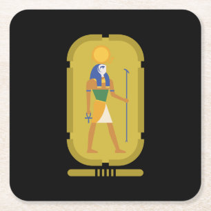 Porta-copo De Papel Quadrado Ra Deus do Sol