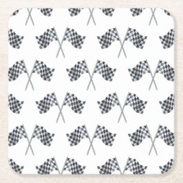 Porta-copo De Papel Quadrado Race Flag Chá de fraldas Napkin