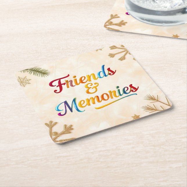 Porta-copo De Papel Quadrado "Radiant Bonded Spirits" (Inclinado)