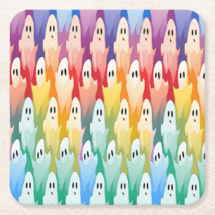 Porta-copo De Papel Quadrado Rainbow Ghosts