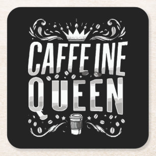 Porta-copo De Papel Quadrado rainha da cafeína