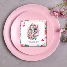 Rainha de Copas Carta de Baralho Chuveiro de Noiva