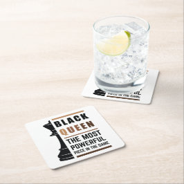 Porta-copo De Papel Quadrado Rainha Negra A Peça Mais Poderosa Do Jogo 2