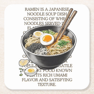 Porta-copo De Papel Quadrado Ramen vintage esboço por CallisC Arts ⭐ ⭐ ⭐ ⭐ ⭐