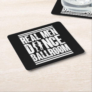 Porta-copo De Papel Quadrado Real Men Dance Ballroom - Dançarinos Gift Ballroom
