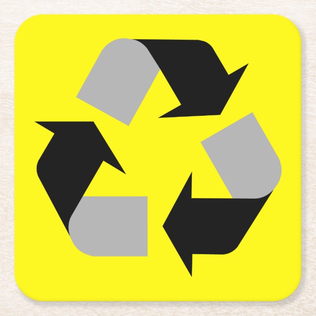 Porta-copo De Papel Quadrado Reciclar (Frente)