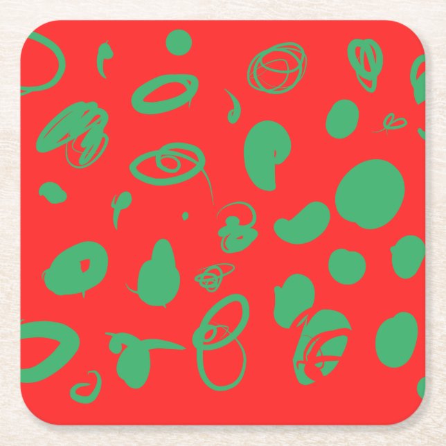 Porta-copo De Papel Quadrado Red x-mas (Frente)