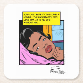 Porta-copo De Papel Quadrado Reflexão das Horas Solitárias Romance do Dia dos N