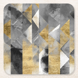 Porta-copo De Papel Quadrado Reflexões Gilt I