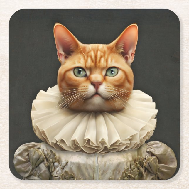 Porta-copo De Papel Quadrado Regal Cat (Frente)