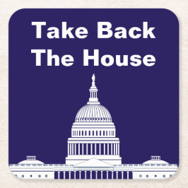 Porta-copo De Papel Quadrado Retomar a Câmara dos Representantes