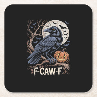Porta-copo De Papel Quadrado Retro F-Caw-F Pássaro Corvo Divertido Corvo Pássar