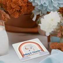 Retro Rainbow Groovy Baby Gender Neutral Chá