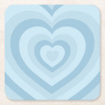 Porta-copo De Papel Quadrado Retro Vintage Hearts Baby Blue<br><div class="desc">Corações de Amor - Padrão cardíaco hipnótico - design de Imagem Retroativa em Azul-Bebê.</div>