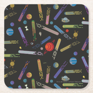 Porta-copo De Papel Quadrado RICK E MORTY™  Padrão de Cometa Espacial Extern