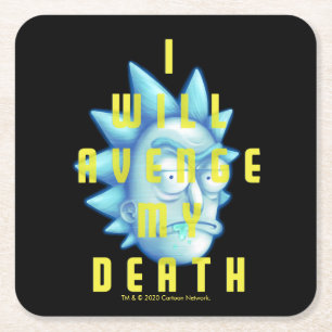 Porta-copo De Papel Quadrado RICK E MORTY™ Vingarei Minha Morte