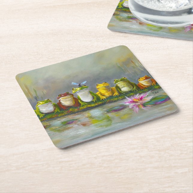 Porta-copo De Papel Quadrado Rio Ribbit (Inclinado)