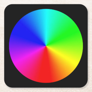 Porta-copo De Papel Quadrado Roda colorida combinada colorida