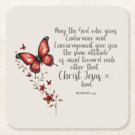 Porta-copo De Papel Quadrado Romanos Imagem Versa de Bíblia 15:5
