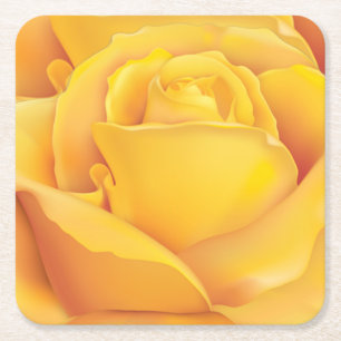 Porta-copo De Papel Quadrado Rosa amarelo bonito