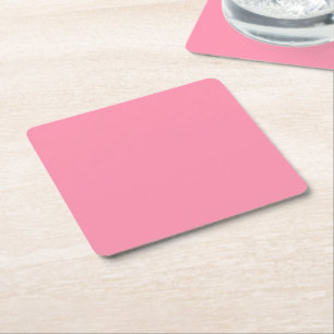 Porta-copo De Papel Quadrado Rosa Baker-Miller (cor sólida)