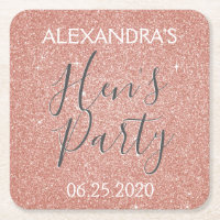 Rosa Dourado Sparkle Glitter Hen Party