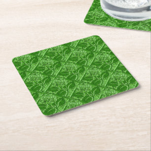 Porta-copo De Papel Quadrado Rosas de metal - Conjunto de Portas copos verdes-c