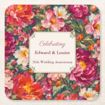 Roscas de Papel Florais Personalizadas para Aniver
