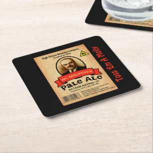 Porta-copo De Papel Quadrado Rótulo de Ale Pale do Sr. Molotov