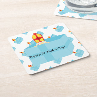 Porta-copo De Papel Quadrado Rua Engraçado de Arte para Crianças. Nicholas Sint