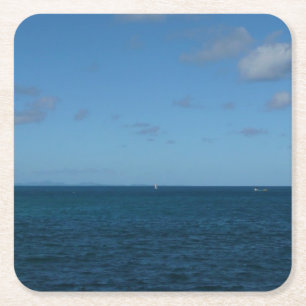 Porta-copo De Papel Quadrado Rua. Lucia Horizon Blue Ocean