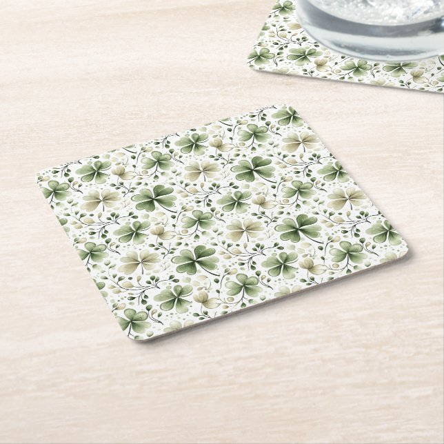 Porta-copo De Papel Quadrado Rua, Porta copos do Dia de Patrick (Inclinado)