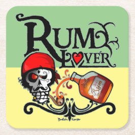 Porta-copo De Papel Quadrado Rum lover