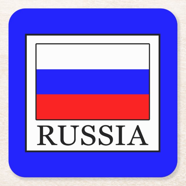 Porta-copo De Papel Quadrado Rússia (Frente)