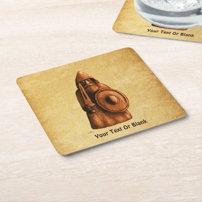 Porta-copo De Papel Quadrado Rustic Viking (Inclinado)