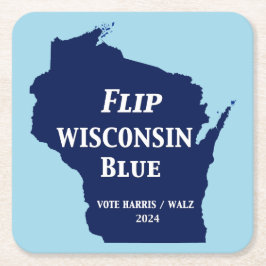 Porta-copo De Papel Quadrado Sacudir Wisconsin Blue em 2024