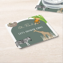 Safari Themed Baby Shower Favor Coasters