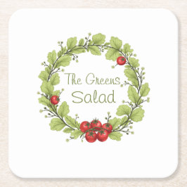 Porta-copo De Papel Quadrado Salada dos Verdes