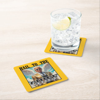 Porta-copo De Papel Quadrado Salve ao chefe - Trump 2024