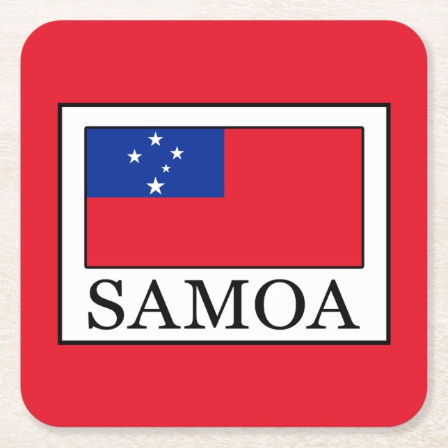 Porta-copo De Papel Quadrado Samoa (Frente)