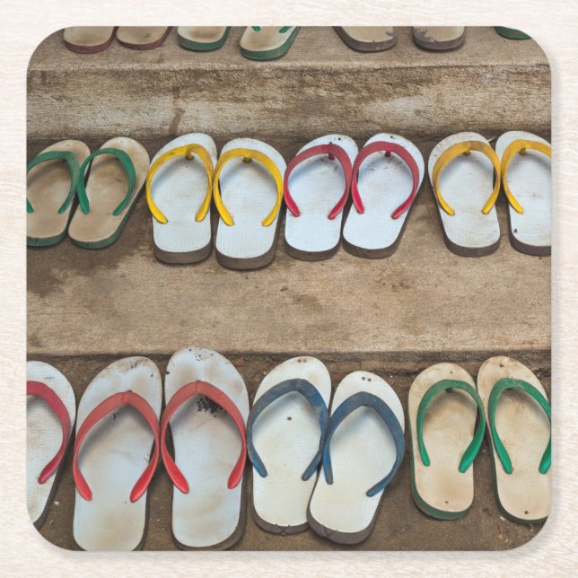 Porta-copo De Papel Quadrado Sandálias de Sacudir (Frente)