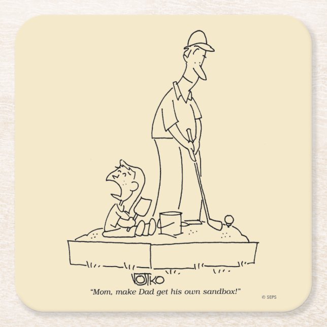 Porta-copo De Papel Quadrado Sandbox (Frente)