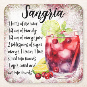 Porta-copo De Papel Quadrado Sangria
