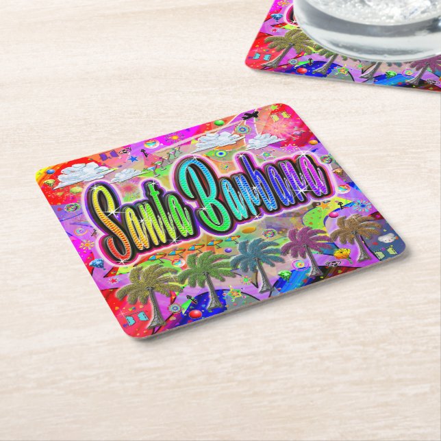 Porta-copo De Papel Quadrado Santa Barbara Vista Express Montanha-russa (Inclinado)