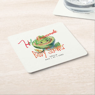 Porta-copo De Papel Quadrado Santa Guacamole Fiesta Chá de fraldas PERSONALIZAD